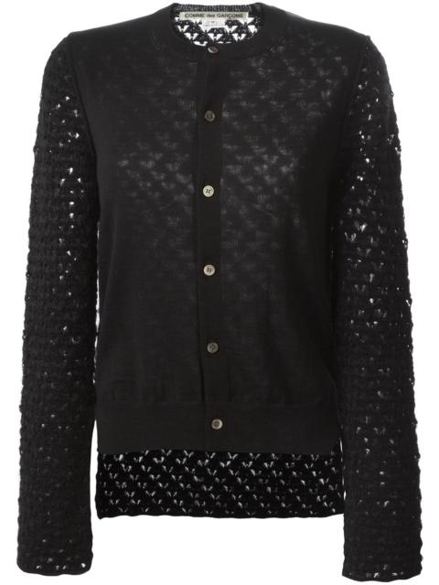 Comme Des Garçons open knit sleeve cardigan