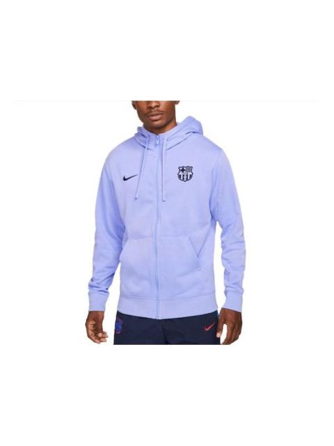 Nike French Terry FC Barcelona Jacket 'Light Purple' CZ7510-580