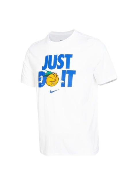 Nike Nike Just Do It Alphabet Printing Round Neck Short Sleeve White DV1213-100