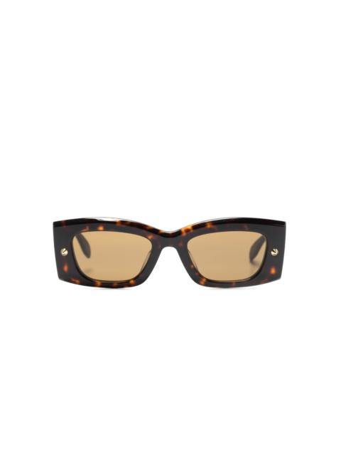 Alexander McQueen Spike Studs rectangular-frame sunglasses