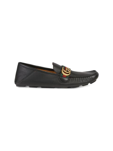 GUCCI Leather driver with Web