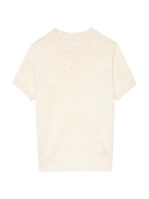 Zadig & Voltaire Women's Bully Stars Short-Sleeve Sweater - Ecru