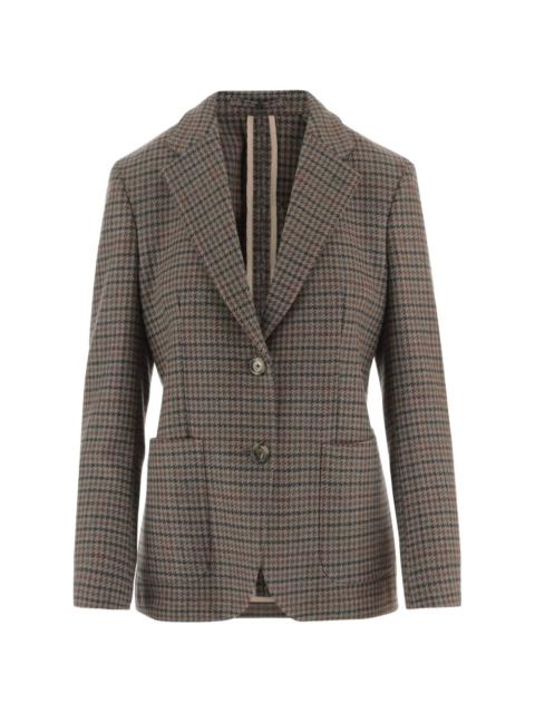LARDINI check cashmere blazer