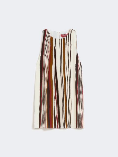 Max Mara Printed silk crêpe de chine top - BRICK RED