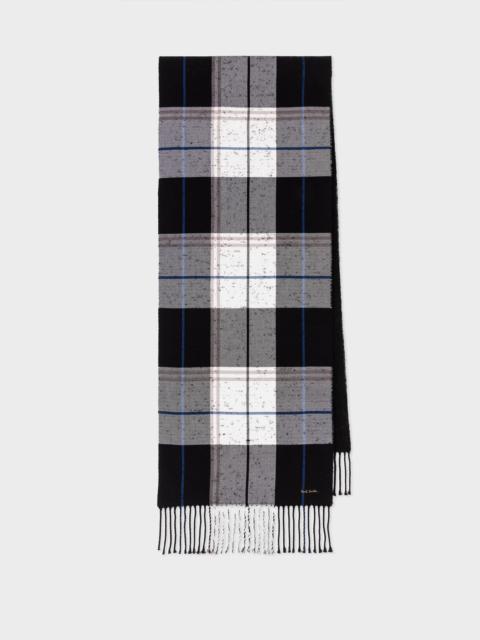 Paul Smith Black Buffalo Check Scarf