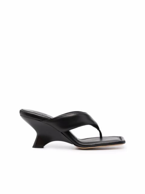 【Saint Laurent】BRIDGET 40 RIVE GAUC◆825275AADF1 Bridget 40 Rive Gauche leather sandals SAINT LAURENT