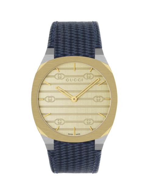 GUCCI Men's 18K Gold-Plated Stainless Steel & Leather Strap Watch - Gold Black