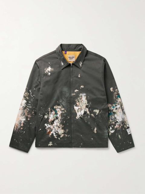 Montecito Paint-Splattered Cotton-Twill Jacket