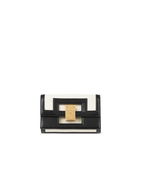 Balmain Small-sized black and white leather 1945 Heritage bag