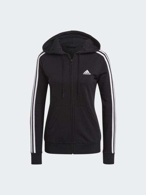 adidas Essentials French Terry 3-Stripes Full-Zip Hoodie