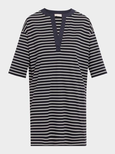 Lafayette 148 New York Striped Jersey Mini Shift Dress