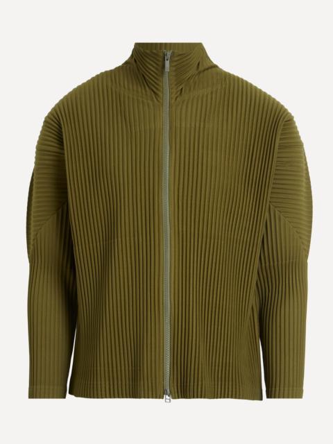 ISSEY MIYAKE COLOURS PLEATS Olive Khaki Pleated Jacket