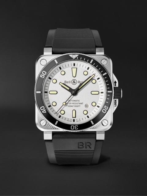 Bell & Ross BR 03-92 Diver Automatic Stainless Steel Watch, Ref. BR0392-D-WH-ST/SRB
