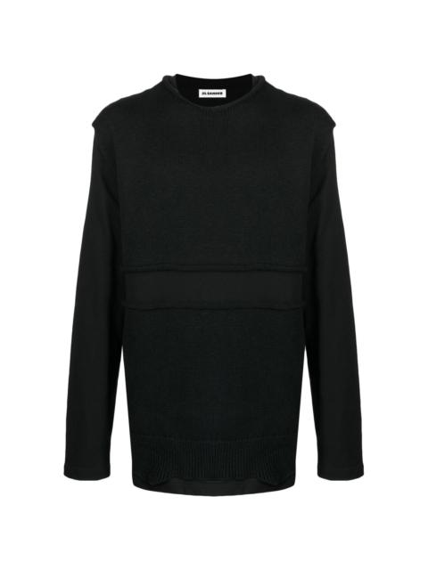 layered knit sweatshirt