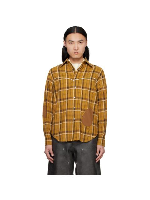 Andersson Bell Yellow Noah Patch Check Shirt