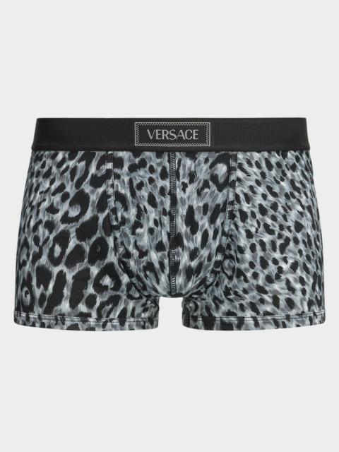VERSACE Men's Leopard Vintage Logo Trunks