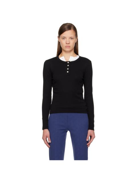 FLORE FLORE Black Jess Longsleeve Henley