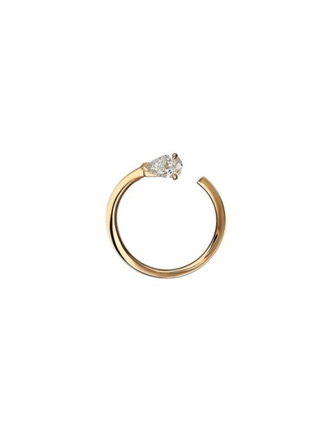 REPOSSI Women's Serti Sur Vide 18K Rose Gold & 0.25 TCW Diamond Single Hoop Earring - Left Or Right - Rose G