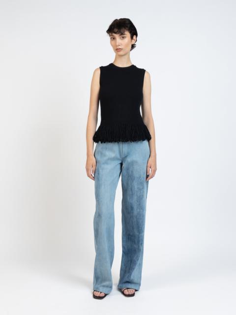 Elleme Knit top With Fringe/Black