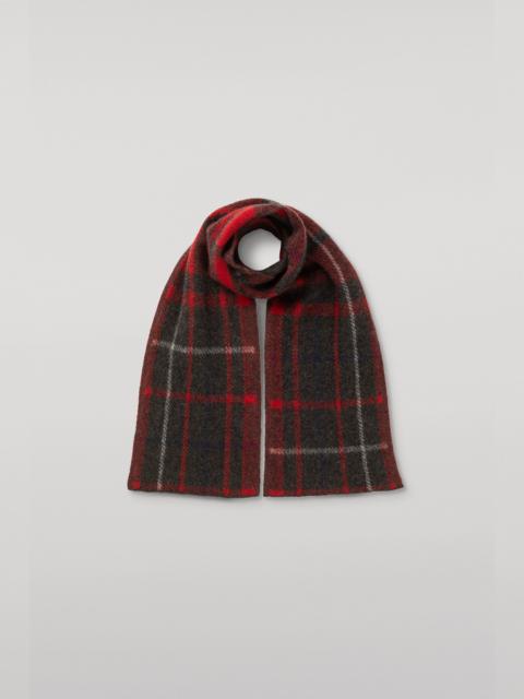 Johnstons of Elgin Baird Red Brushed Cashmere-Silk Scarf