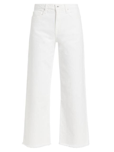 SIMKHAI Women's Jude Wide-Leg Crop Jeans - Distressed White