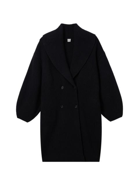 double-breasted cardi-coat