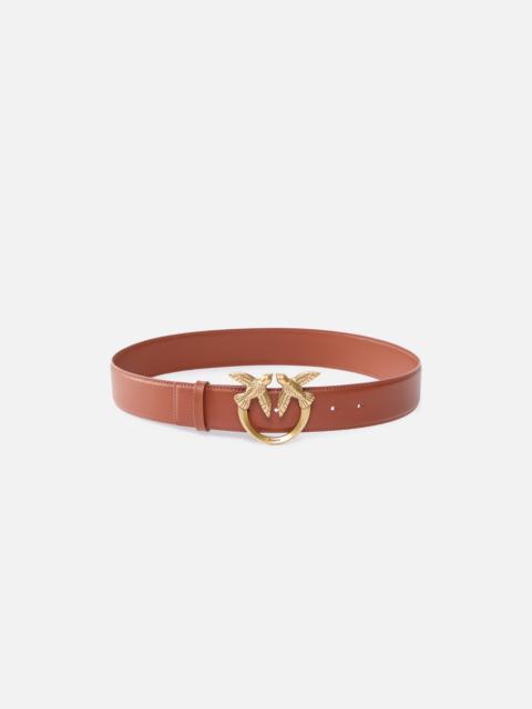 PINKO LOVE BIRDS HIGH LEATHER BELT 4CM
