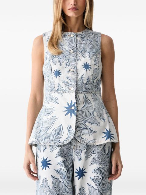 Never Fully Dressed sun-print waistcoat
