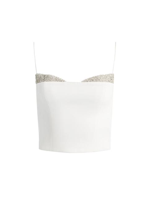 Alice + Olivia HALLIE EMBELLISHED PEEKABOO TOP