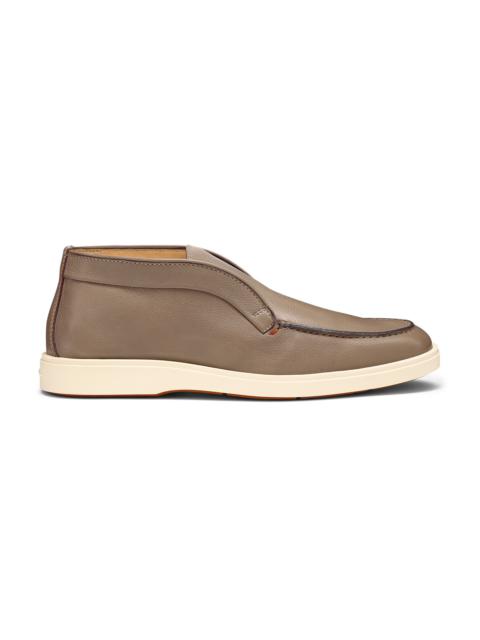 Santoni Men's natural tumbled leather desert boot