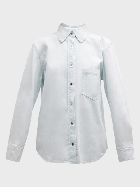 Vince Snap-Front Cotton Twill Overshirt