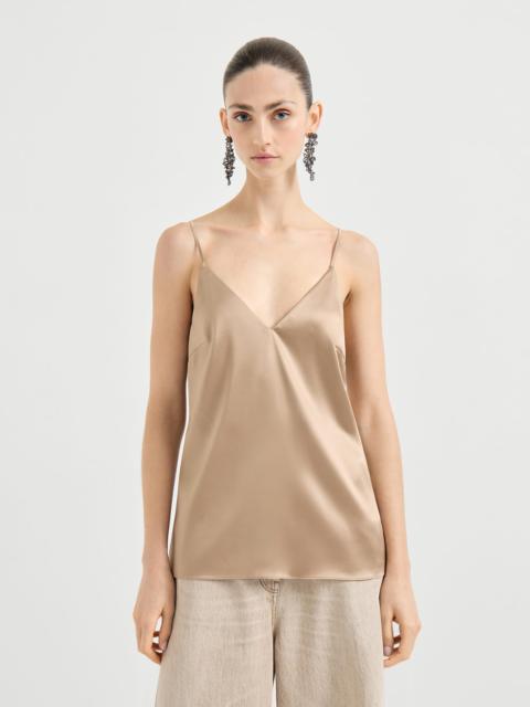 Brunello Cucinelli Stretch silk satin camisole