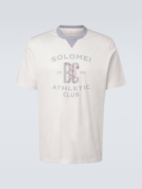 Brunello Cucinelli Printed cotton jersey T-shirt
