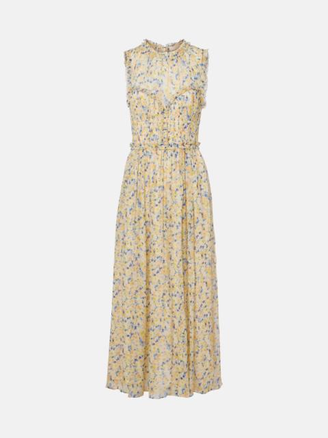 ULLA JOHNSON Kasia floral silk chiffon maxi dress