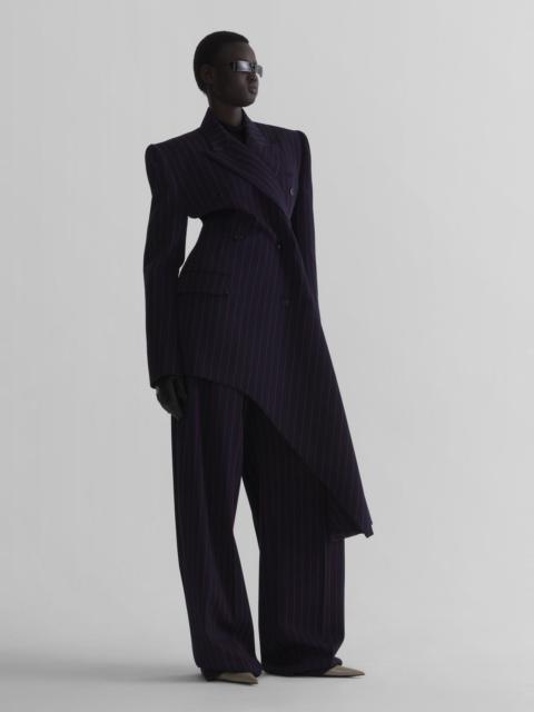 MUGLER pinstripe draped jacket