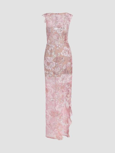BRONX BANCO Women's Capri Ellie Sequined Gown - Blush