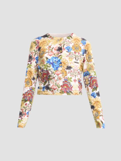 Alice + Olivia Women's Carson Floral Cotton-Blend Cardigan - Fallen Petals