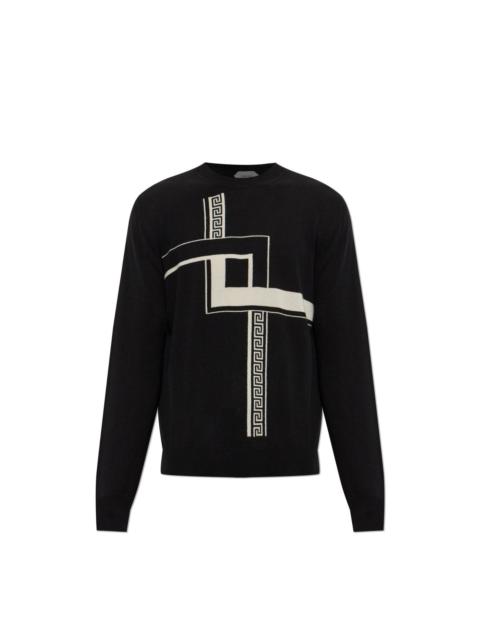 VERSACE VERSACE Black Cashmere Sweater New & Authentic (Men's size:L