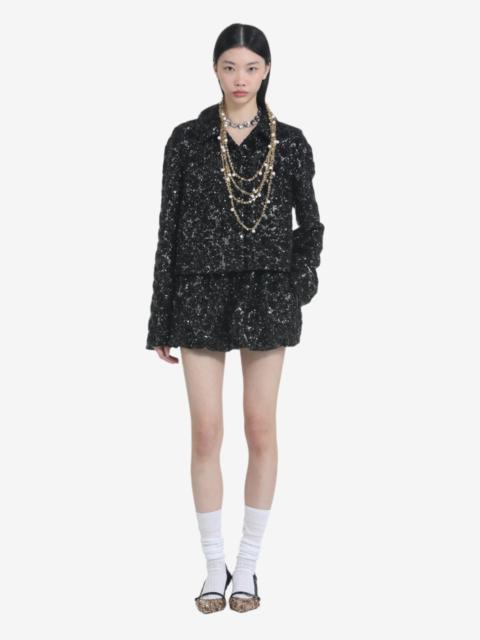 N°21 SHORT JACKET WITH SEQUINED FABRIC AND POCKETS