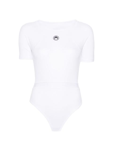 Marine Serre Moon-embroidered ribbed body