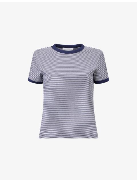 GOOD AMERICAN Slim-Fit Striped Stretch-Cotton T-shirt