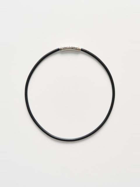 Our Legacy Udon Necklace Black Leather