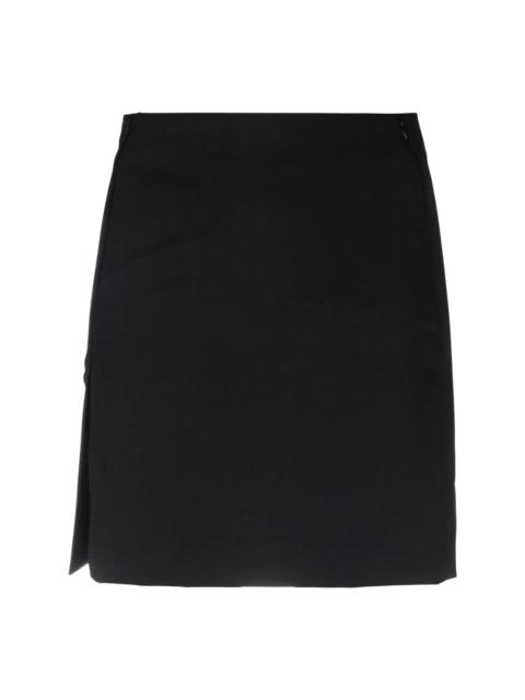AMI Paris high-waisted slit-detail miniskirt