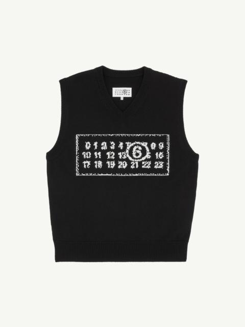 MM6 Maison Margiela Numeric Wool Gilet