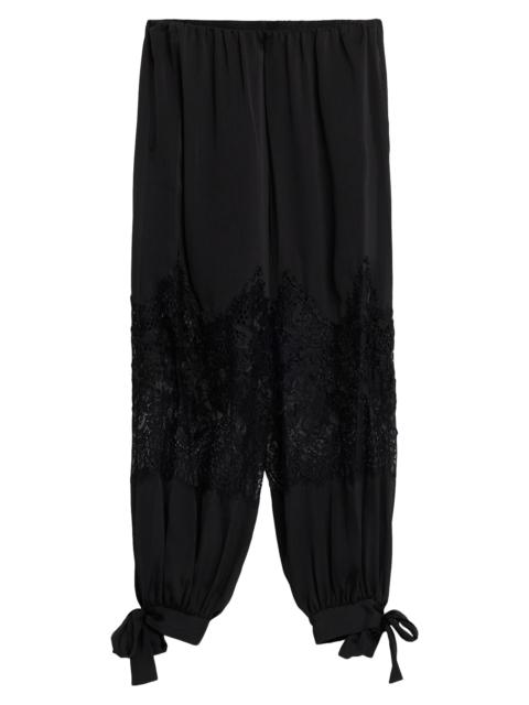 KOBI HALPERIN Women's Corrine Lace Bow-Cuff Pants - Black