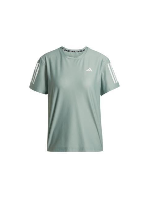 adidas adidas Women's Own The Run T-Shirt Silver Green