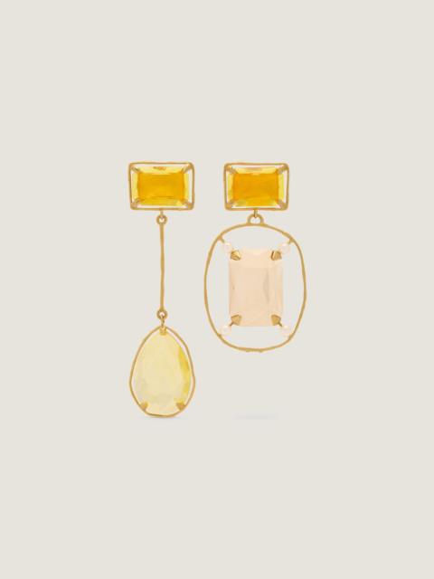 Givenchy RAINBOW DROP ASYMMETRIC EARRINGS IN METAL AND CRYSTALS