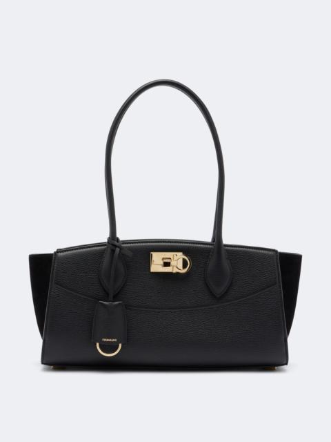FERRAGAMO Studio East-West Small leather shoulder bag