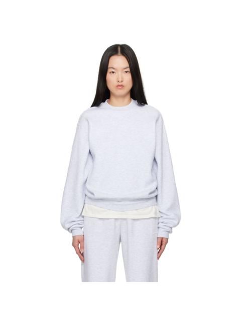 SKIMS Gray Cotton Fleece Classic Crewneck Sweatshirt