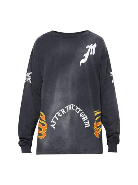 SAINT M×××××× graphic-print long-sleeve T-shirt
